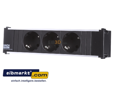 Frontansicht Bachmann 333.1007 Steckdosenleiste 3f. CONI 3xSchuko 