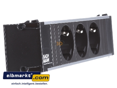 Ansicht links Bachmann 333.1007 Steckdosenleiste 3f. CONI 3xSchuko 
