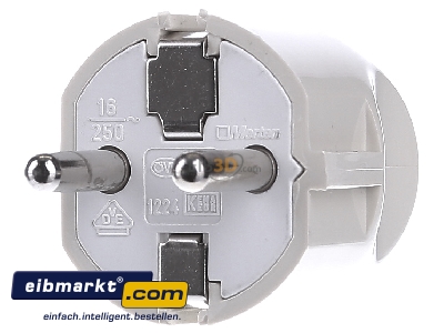 Front view Merten 122427 Schuko plug white
