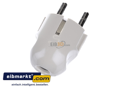 Top rear view Merten 122427 Schuko plug white
