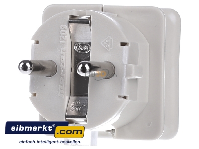 Frontansicht Merten 120927 SCHUKO-Stecker ws 16A AC 250V bruchs. 