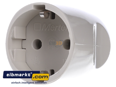 Front view Merten 172427 Schuko coupler white
