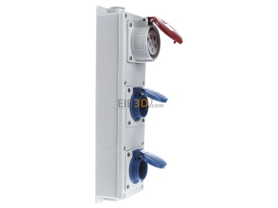 View on the left Mennekes 96438 CEE-Socket combination wall mount 

