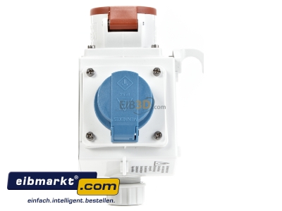 View on the right CEE-Socket combination hangable IP44 92915 Mennekes 92915
