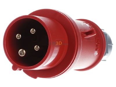 Front view Mennekes 152A CEE plug 16A 4p 6h 400 V (50+60 Hz) red 
