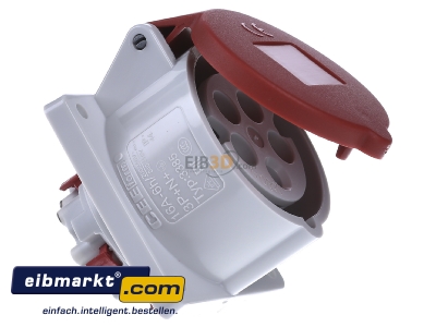 View on the left Mennekes 3385 CEE-Panel socket 16A 5p 6h
