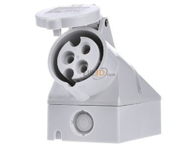 Frontansicht Mennekes 2684 Wanddose 16A,3p,1h,>50V,IP44 