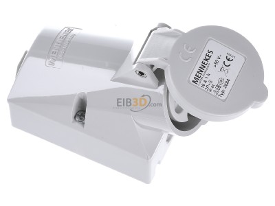 Ansicht oben links Mennekes 2684 Wanddose 16A,3p,1h,>50V,IP44 