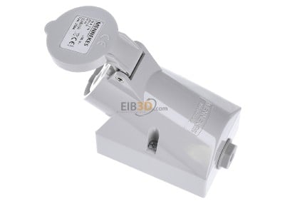 Ansicht oben rechts Mennekes 2684 Wanddose 16A,3p,1h,>50V,IP44 