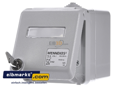 Frontansicht Mennekes 4162 Wanddose Cepex 16A,3p,6h,230V,IP44 