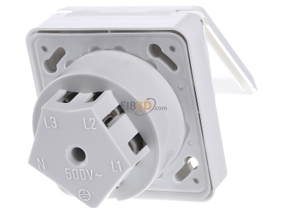 Back view Mennekes 4263 Architectural socket CEE 32A-socket 6h 
