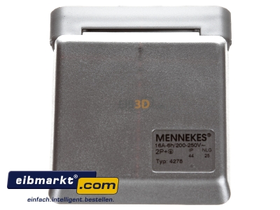 Ansicht oben vorne Anbaudose Cepex 16A,3p,6h,230V,IP44 4278 Mennekes 4278