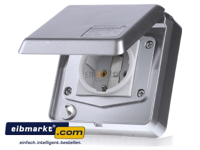 Front view Mennekes 4984 Architectural socket CEE 16A-socket 6h 
