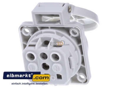 Ansicht hinten Mennekes 11010 Schuko-Anbau-Steckdose 16A,2p+E,230V,gr 