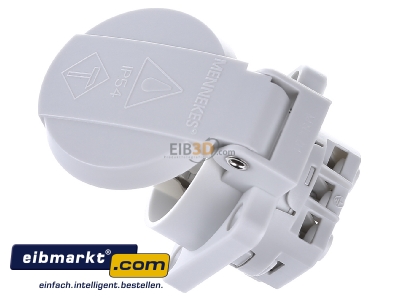 Ansicht oben rechts Mennekes 11010 Schuko-Anbau-Steckdose 16A,2p+E,230V,gr 