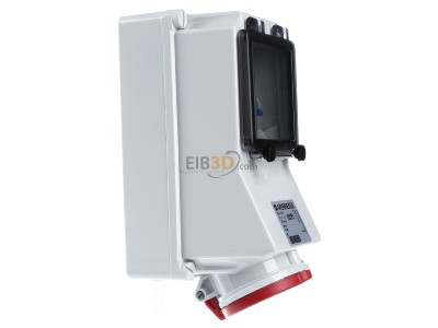 Ansicht links Mennekes 7313 Wanddose 32A,5p,6h,400V,IP44 