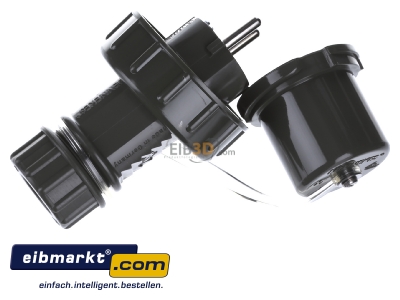 Top rear view Mennekes 10829 Schuko plug
