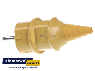 View on the right Mennekes 10840 Schuko plug yellow
