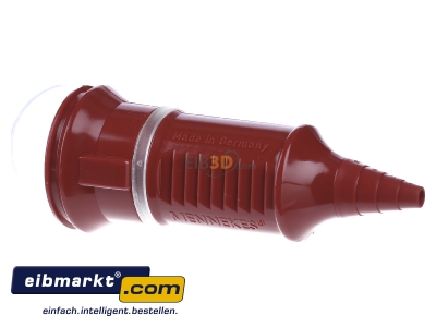 View on the right Mennekes 10844 Schuko coupler plastic red
