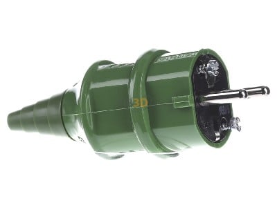 View on the left Mennekes 10841 Protective contactPlug Green 
