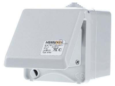 Frontansicht Mennekes 4102 Wanddose Cepex 16A,3p,6h,230V,IP44 