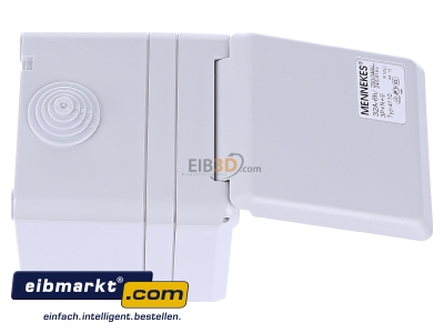Ansicht oben links Mennekes 4110 Wanddose Cepex 32A,5p,6h,400V,IP44 
