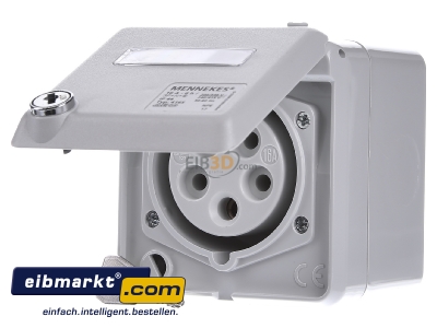 Frontansicht Mennekes 4165 Wanddose Cepex 16A,5p,6h,400V,IP44 