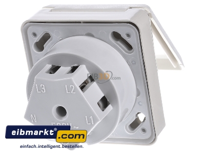 Back view Mennekes 4120 Architectural socket CEE 32A-socket 6h 
