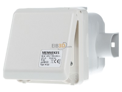 Frontansicht Mennekes 4122 UP-Dose Cepex 16A,3p,6h,230V,IP44 