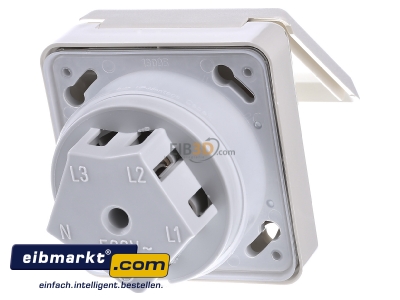 Back view Mennekes 4130 Architectural socket CEE 32A-socket 6h - 
