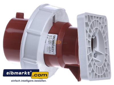 View on the right Mennekes 1254 Mounted CEE-plug 32A 5p 6h
