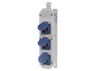 Front view Mennekes 96700 CEE-Socket combination wall mount IP44 
