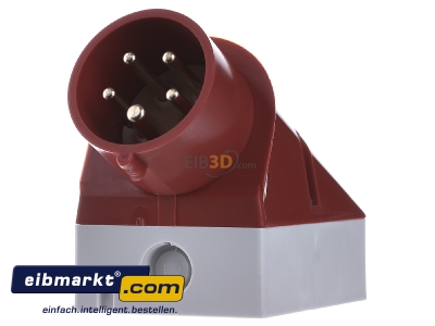 Front view Mennekes 342 Mounted CEE-plug 16A 5p 6h
