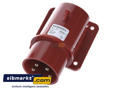 View up front Mennekes 379 Mounted CEE-plug 16A 5p 6h
