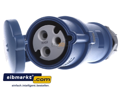 Front view Mennekes 122 CEE coupling 32A 3p 6h
