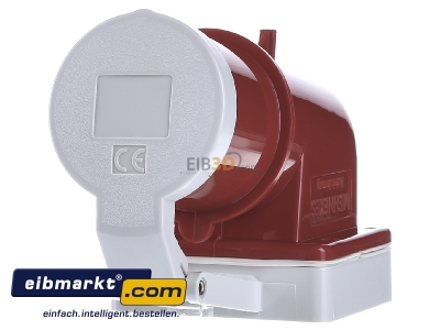 Front view Mennekes 412 Mounted CEE-plug 32A 5p 6h 
