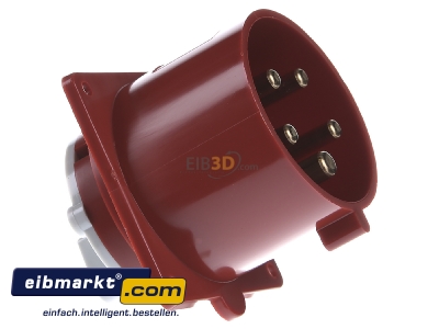 View on the left Mennekes 1409 Mounted CEE-plug 32A 5p 6h
