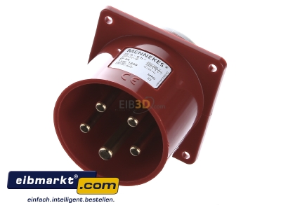 View up front Mennekes 1409 Mounted CEE-plug 32A 5p 6h
