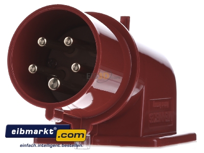 Front view Mennekes 391 Mounted CEE-plug 32A 5p 6h
