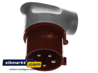 Ansicht oben links Winkelstecker 32A,5p,6h,400V,IP44 3266 Mennekes 3266
