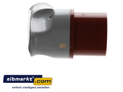 Top rear view CEE plug 32A 5p 6h 400 V (50+60 Hz) red 3266 Mennekes 3266
