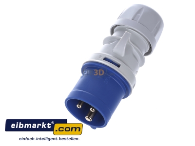 View up front Elektra Tailfingen CT 316/ 6H CEE plug 16A 3p 6h 230 V (50+60 Hz) blue
