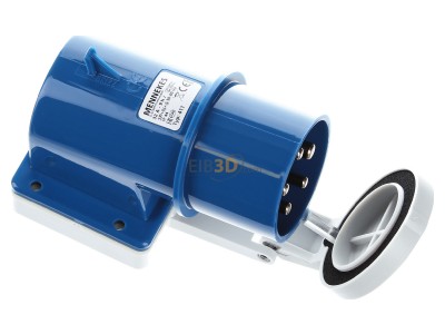 Ansicht oben links Mennekes 411 Aufbaustecker 32A,5p,9h,230V,IP44 