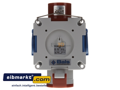 Front view CEE-Socket combination hangable IP44 54580 Bals Elektrotech. 54580
