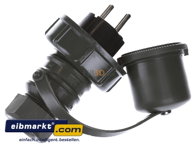 Top rear view Bals Elektrotech. 735 Schuko plug
