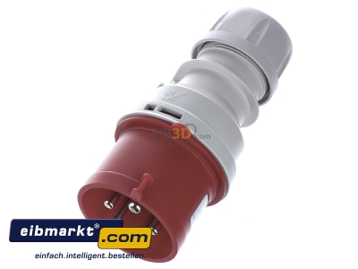 View up front Elektra Tailfingen CT 532/ 6H CEE plug 32A 5p 6h 400 V (50+60 Hz) red
