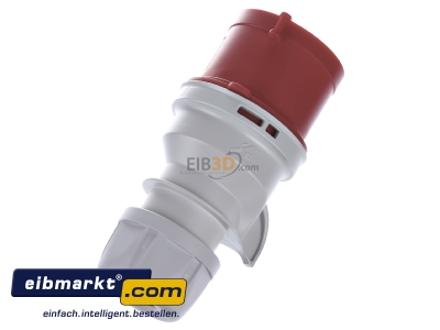 Top rear view Elektra Tailfingen CT 532/ 6H CEE plug 32A 5p 6h 400 V (50+60 Hz) red
