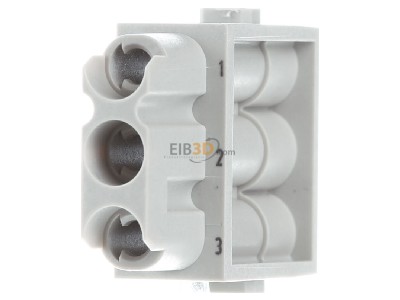 Front view Harting 09 14 003 3101 Socket insert for connector 3p 
