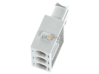 Top rear view Harting 09 14 003 3101 Socket insert for connector 3p 
