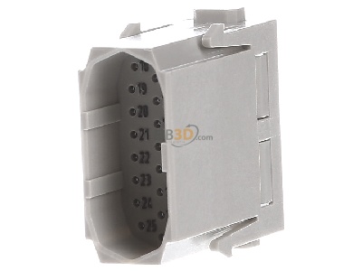 Back view Harting 09 14 025 3001 Pin insert for connector 25p 

